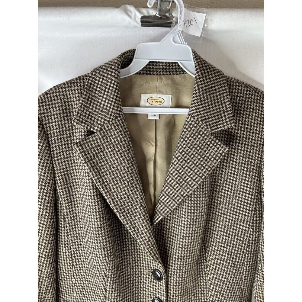 Talbots Wool Houndstooth Three Button Blazer Suit… - image 2